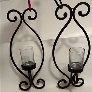 Elegant decorative Brown Metal Wall Sconces.